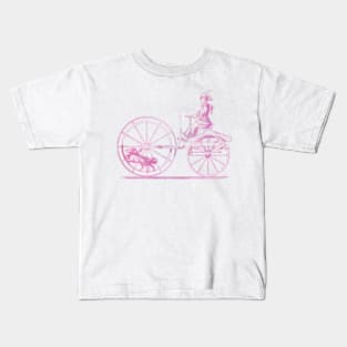 Doggie Bicycle in Pink Kids T-Shirt